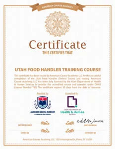 Food Handling Course Online