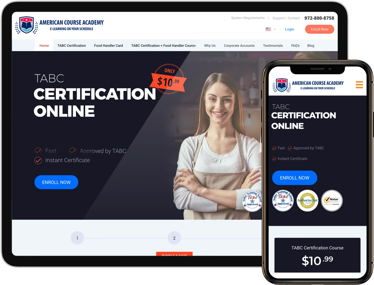 TABC alcohol server certification online - TABC alcohol service certification - TABC alcohol handlers card – American Course Academy