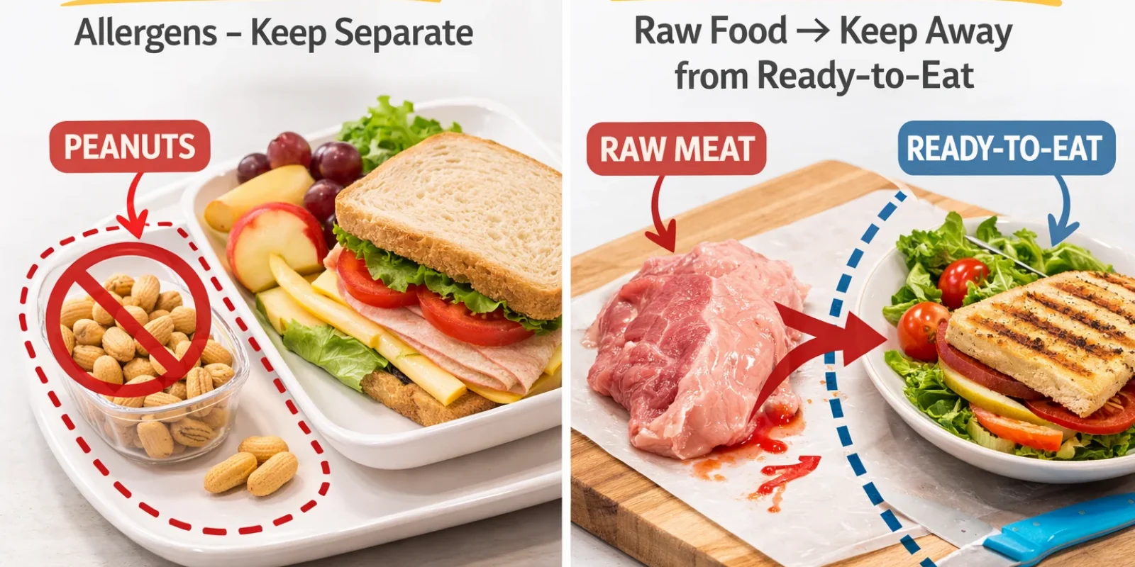 How Food Safety Training Defines Cross-Contact vs. Cross-Contamination