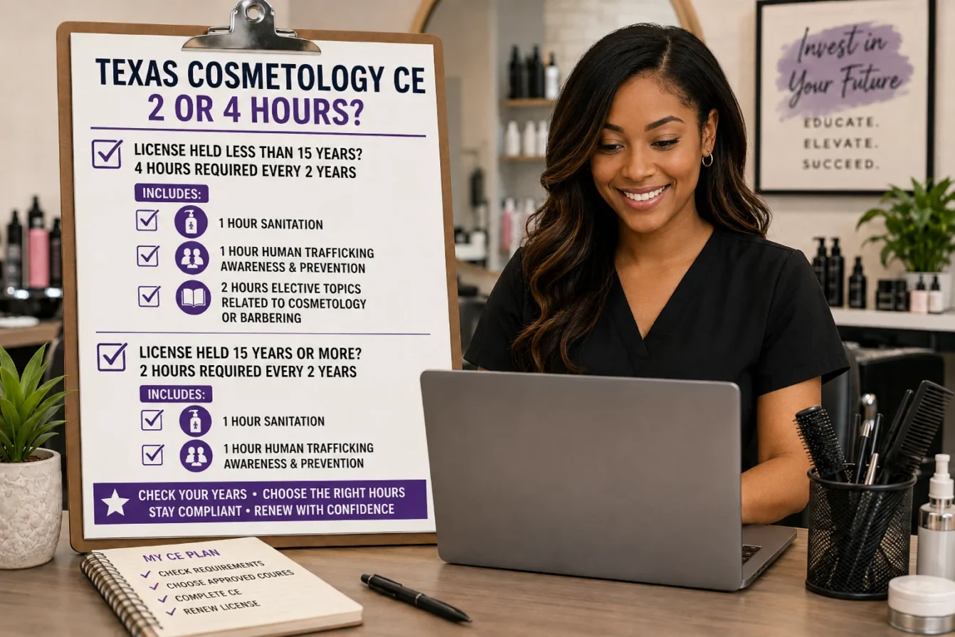 Do You Need 2 or 4 Hours of Texas Cosmetology CE