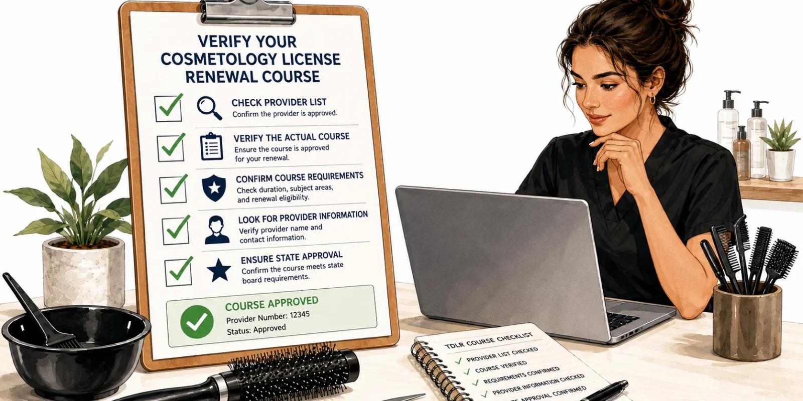How To Verify a Cosmetology License Renewal Course Is TDLR-Approved